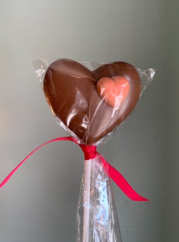 Paleta de Corazon. Caramel